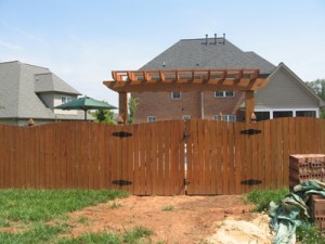 Privacy Arched Wood Fence-Residential